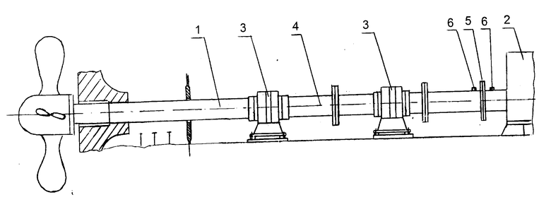 Схема валопровода судна
