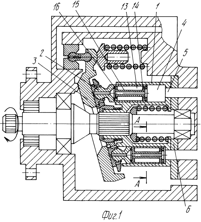 Схема аксиально поршневой гидронасос