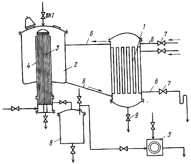 Схема вакуум выпарной установки