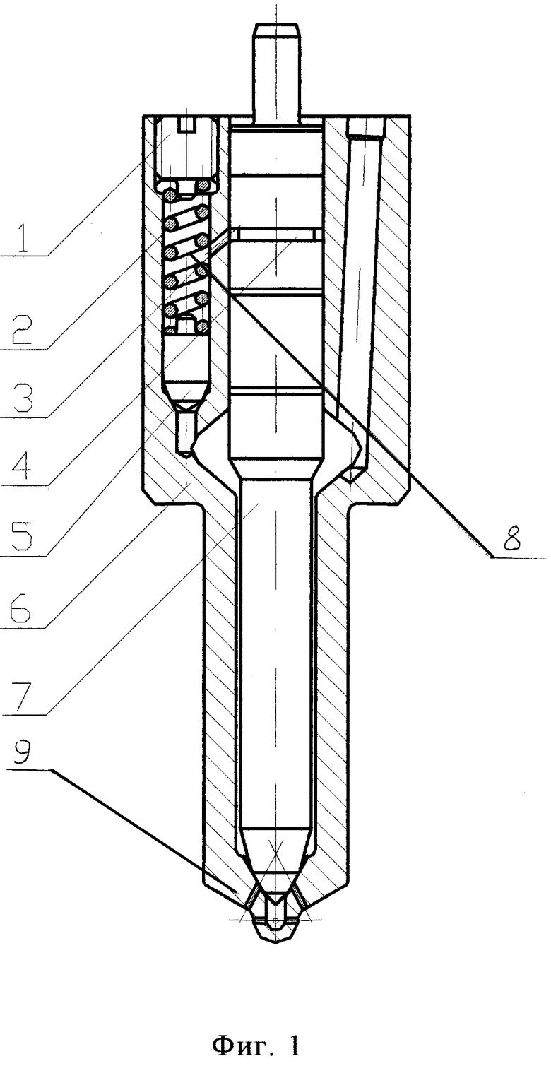 Схема распылителя форсунки