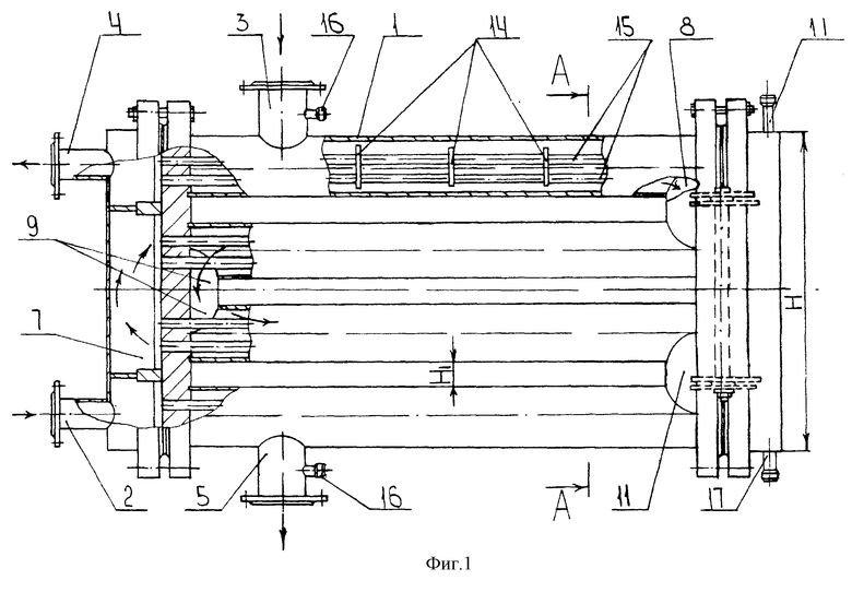 Кожухотрубный теплообменник схема