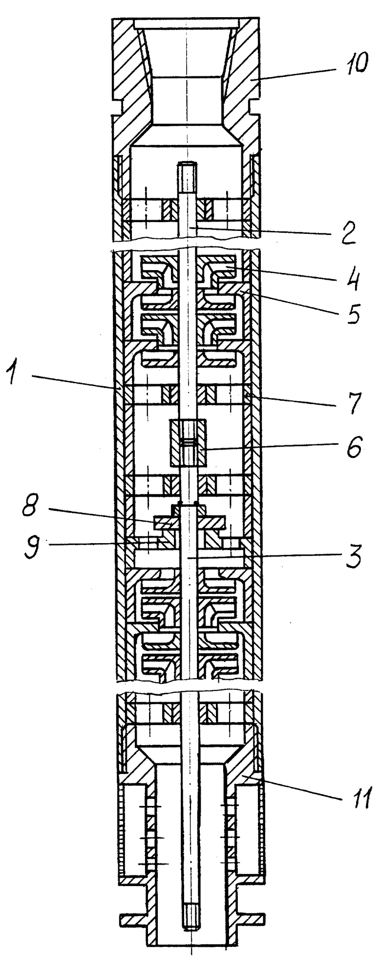 Схема погружного центробежного насоса