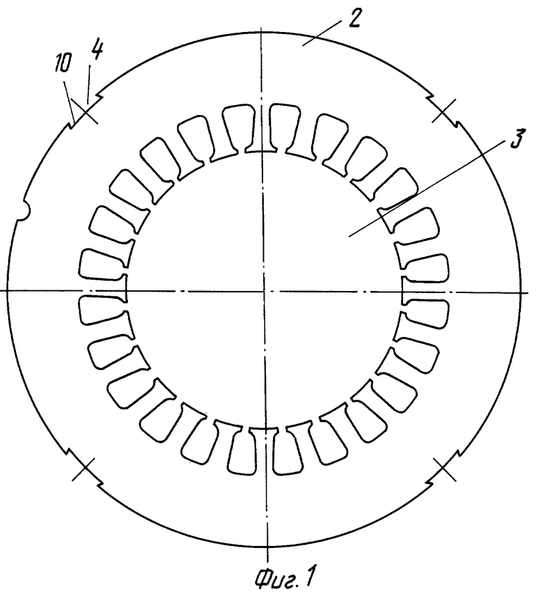 Чертеж листа статора