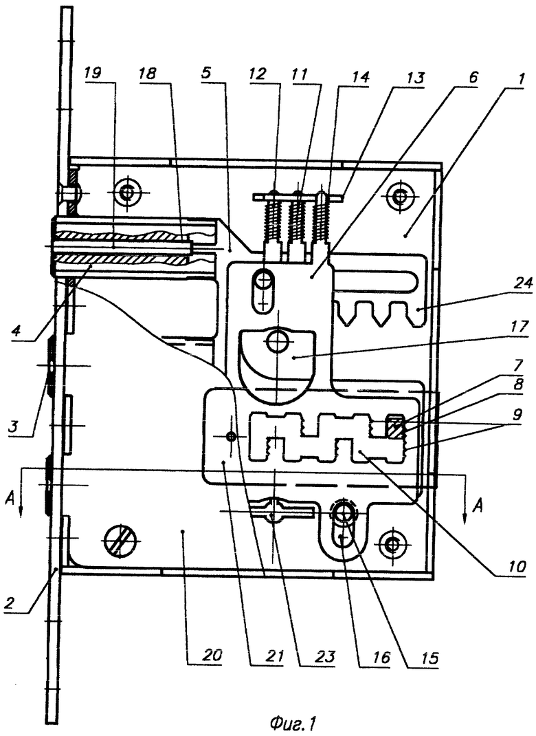 Схема сувальдного механизма замка