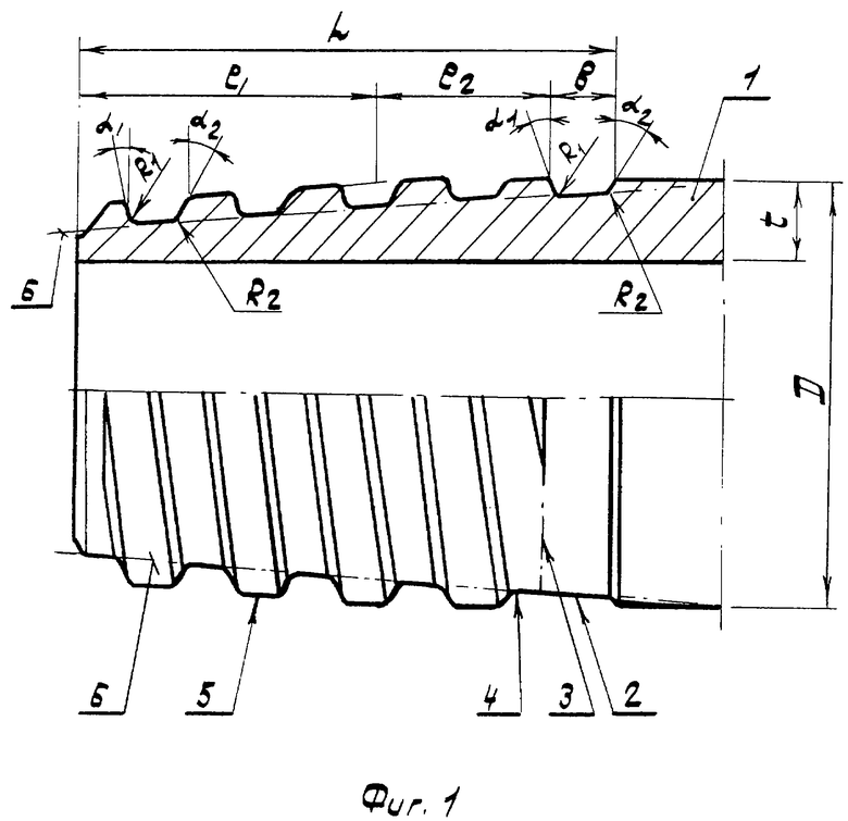 Ленточная резьба чертеж