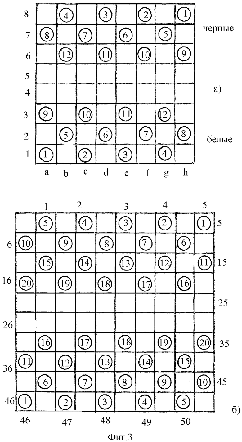 УСТРОЙСТВО ДЛЯ ИГРЫ В ШАШКИ. Российский патент 2005 года RU 2244581 C2.  Изобретение по МКП A63F3/02 .