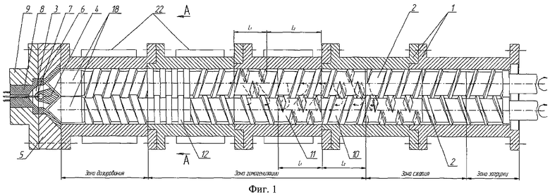 Экструдер двухшнековый чертеж