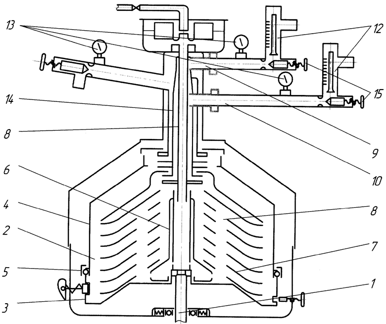 Схема барабана сепаратора сливкоотделителя