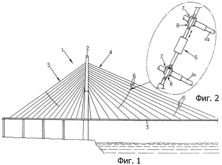 На рисунке изображена система вантового моста. Ванты Freyssinet. Вантовый мост крепление ванты. Демпфер на вантах. Схемы расположения вант.