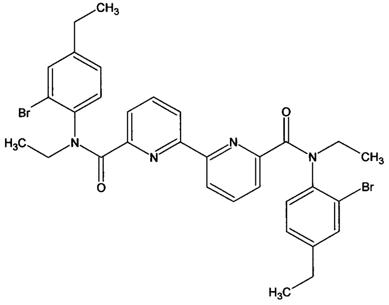Метан бром 2. Этилфенил (2,4,6-триметилбензоил) фосфинат формулм. Фенил-1,2-дикарбоновая кислота. Ди(2,4,4-триметилпентил)фосфиновая кислота. Бипиридил и медь.
