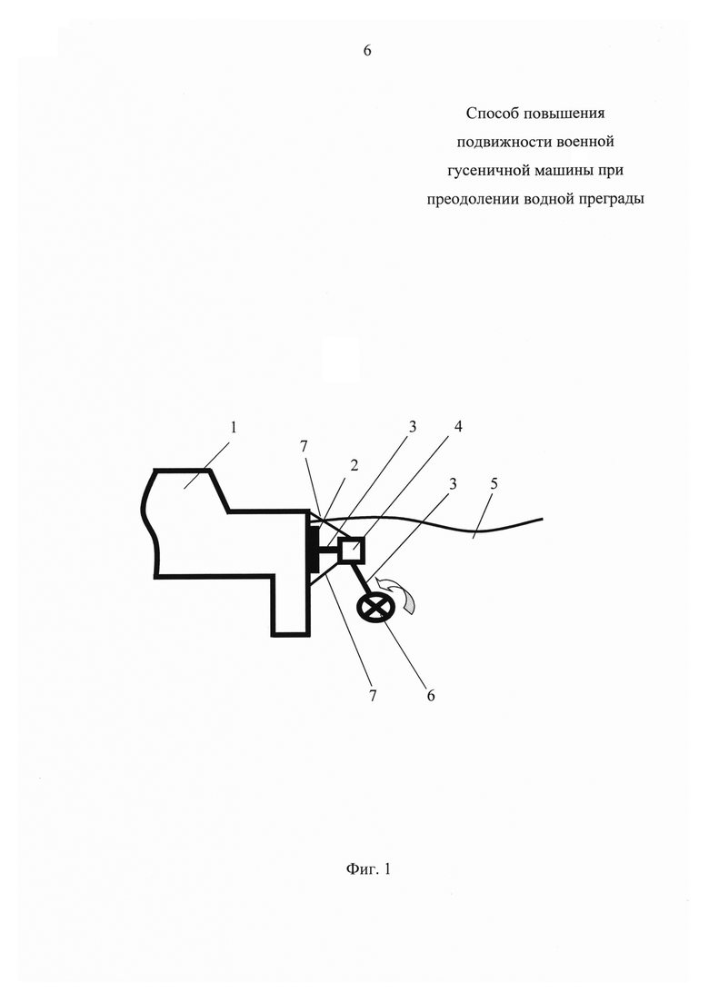 Способ повышения подвижности военной гусеничной машины при преодолении  водной преграды. Российский патент 2018 года RU 2659378 C2. Изобретение по  МКП F41H7/00 B60F3/00 .