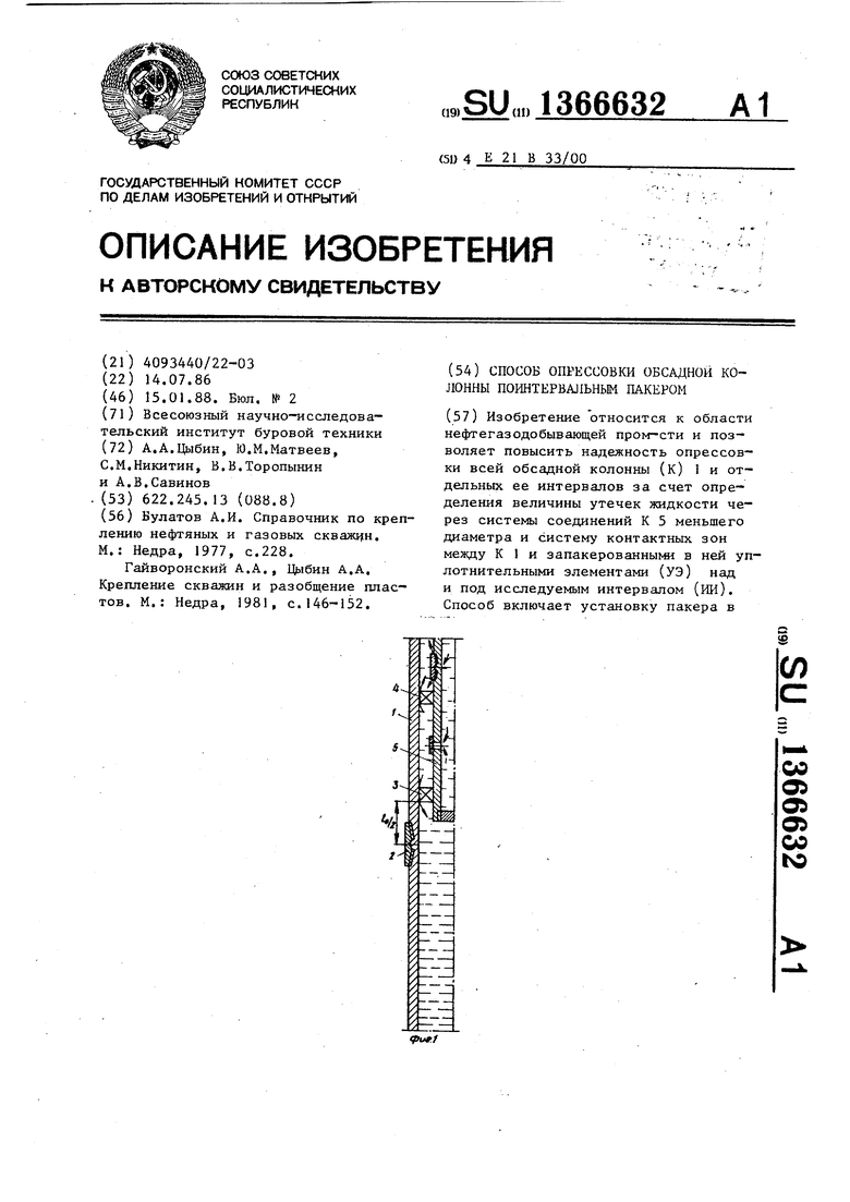 Формула опрессовки обсадных колонн