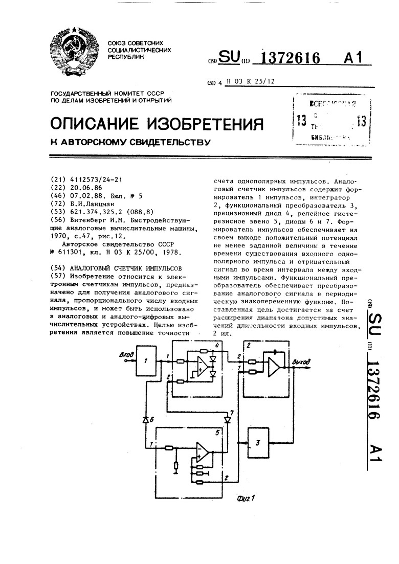 Контроль импульсов. Делитель частоты аналогового сигнала. Устройство аналогового счетчик. Контролирование импульсов.