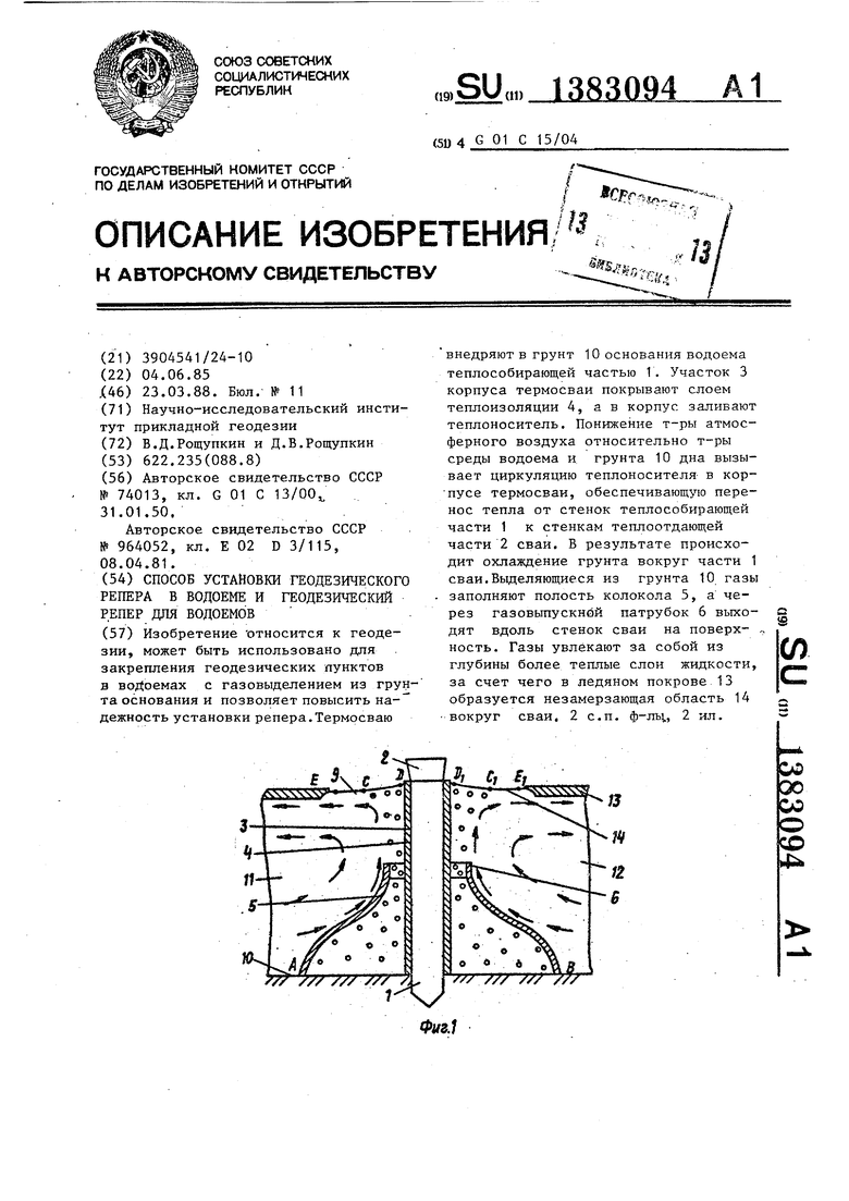 Карта реперов геодезических