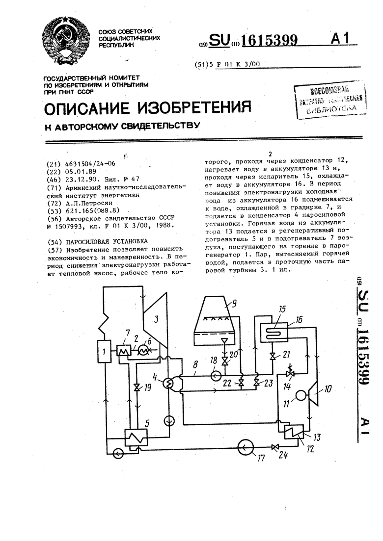 Паросиловая установка схема