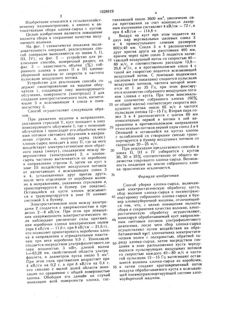 Способ уборки хлопка-сырца. Советский патент 1991 года SU 1628919 A1.  Изобретение по МКП A01D46/14 .