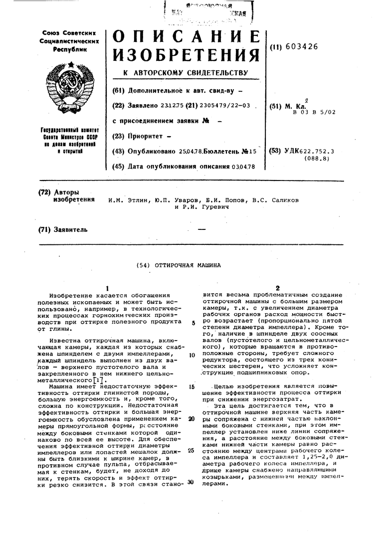 Оттирочная машина. Советский патент 1978 года SU 603426 A1. Изобретение по  МКП B03B5/02 .