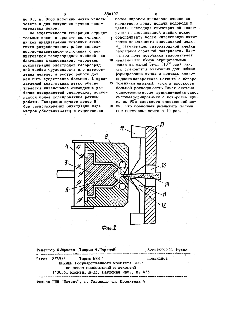 Источник отрицательных ионов. Советский патент 1986 года SU 854197 A1.  Изобретение по МКП H01J27/04 .